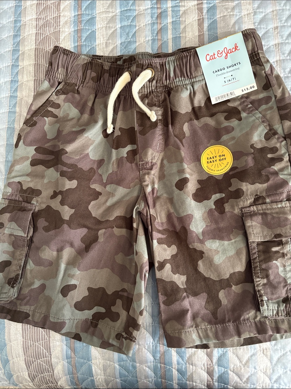 Cat & Jack Boys' Camo Cargo Shorts - Brown/Green
